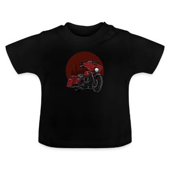 Chopper // Custom // Moto - T-shirt bio col rond Bébé - noir - Devant