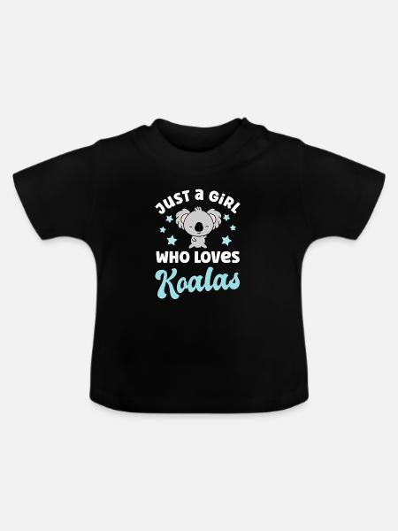 Koala Koalabär - Baby Bio-T-Shirt mit Rundhals - Schwarz