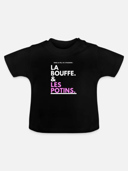 Klatsch Tippfehler Schwarz Pink - Baby Bio-T-Shirt mit Rundhals - Schwarz