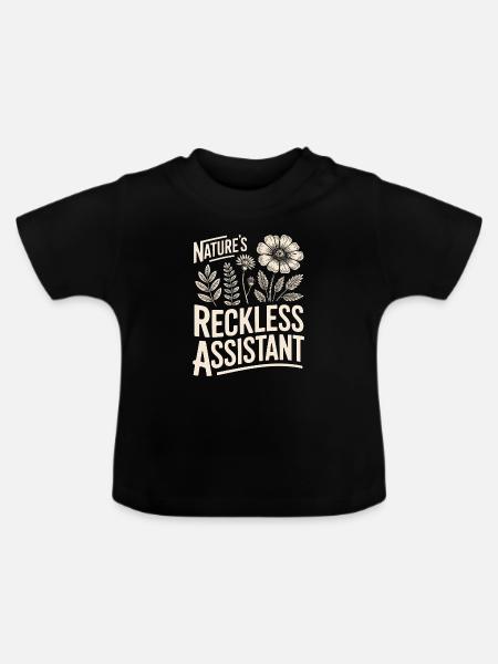 Der rücksichtslose Assistent der Natur - Baby Bio-T-Shirt mit Rundhals - Schwarz