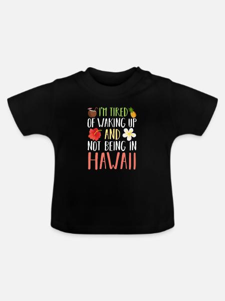 Hawaii - Baby Bio-T-Shirt mit Rundhals - Schwarz