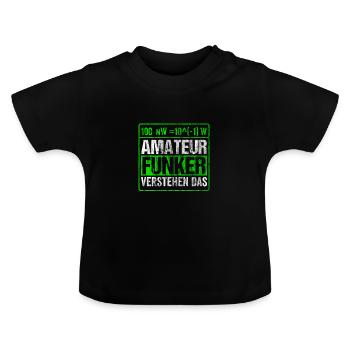 Amateurfunk Funker Funkgerät Amateurfunker Geschen - Baby Bio-T-Shirt mit Rundhals - Schwarz - Vorne