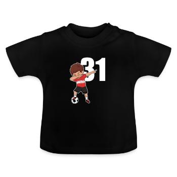 Awesome Soccer Player Number 31 Soccer Athlete - Baby Organic T-Shirt with Round Neck - black - Front