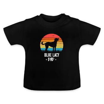 Lacy bleue - T-shirt bio col rond Bébé - noir - Devant