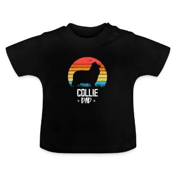Collie - Baby Bio-T-Shirt mit Rundhals - Schwarz - Vorne