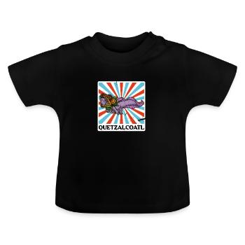 Quetzalcoatl Axolotl Mexique Divinité Aztèque - T-shirt bio col rond Bébé - noir - Devant