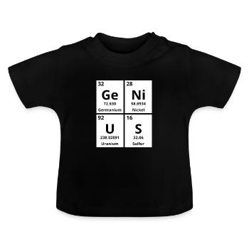 Génie - T-shirt bio col rond Bébé - noir - Devant