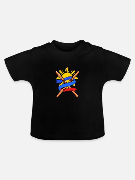 Philippinisch Philippinen - Baby Bio-T-Shirt mit Rundhals - Schwarz