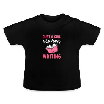 Auteur - T-shirt bio col rond Bébé - noir - Devant
