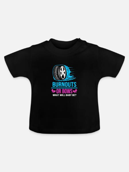 Gender Reveal - Baby Bio-T-Shirt mit Rundhals - Schwarz
