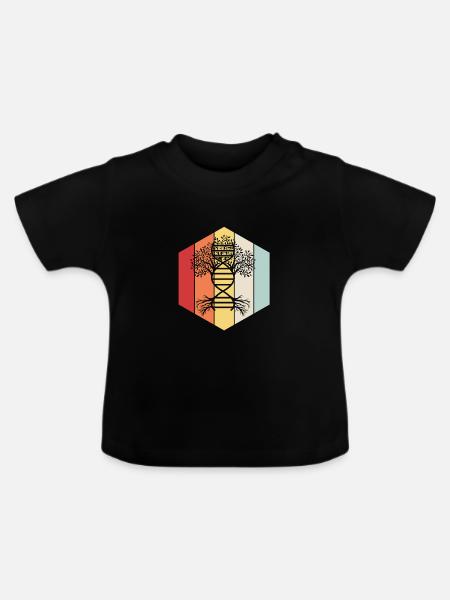 Stammbaum Genealogie - Baby Bio-T-Shirt mit Rundhals - Schwarz