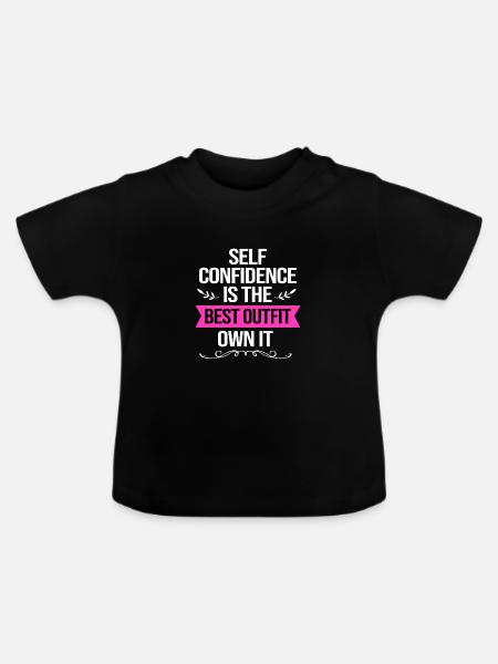 Body Positivity - Baby Bio-T-Shirt mit Rundhals - Schwarz