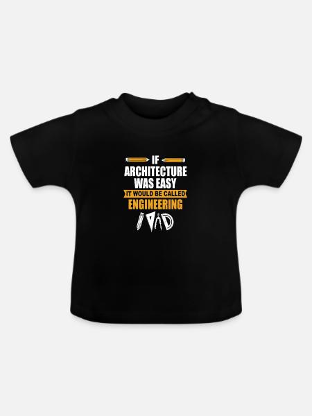 Architekt - Baby Bio-T-Shirt mit Rundhals - Schwarz