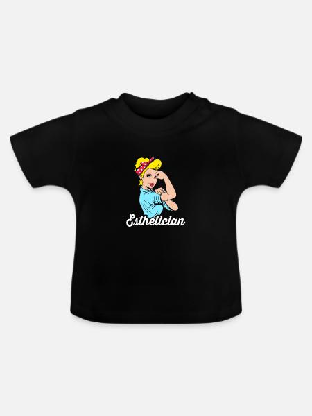 Kosmetikerin - Baby Bio-T-Shirt mit Rundhals - Schwarz