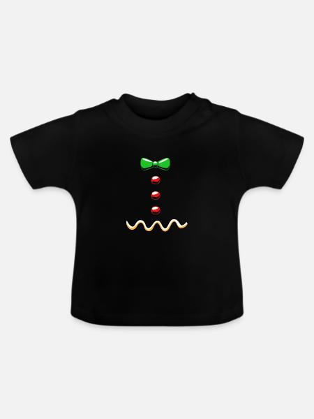 Lebkuchenmann Lebkuchenherz Lebkuchen Naschen - Baby Bio-T-Shirt mit Rundhals - Schwarz