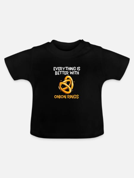 Zwiebel - Baby Bio-T-Shirt mit Rundhals - Schwarz