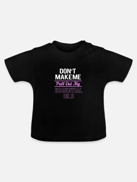 Ätherisches Öl - Baby Bio-T-Shirt mit Rundhals - Schwarz