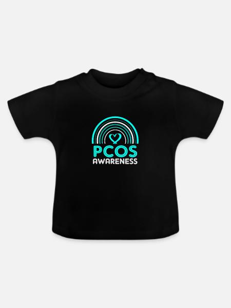 Pcos-Bewusstsein - Baby Bio-T-Shirt mit Rundhals - Schwarz