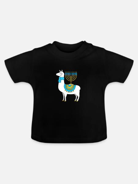 Chanukkah - Baby Bio-T-Shirt mit Rundhals - Schwarz