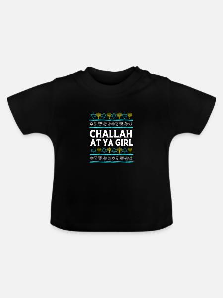 Chanukkah - Baby Bio-T-Shirt mit Rundhals - Schwarz