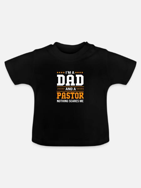 Pfarrer - Baby Bio-T-Shirt mit Rundhals - Schwarz