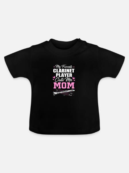 Klarinette - Baby Bio-T-Shirt mit Rundhals - Schwarz