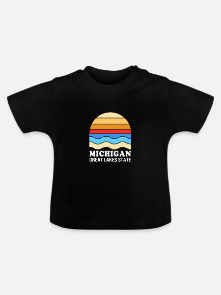 Great Lakes - Baby Bio-T-Shirt mit Rundhals - Schwarz