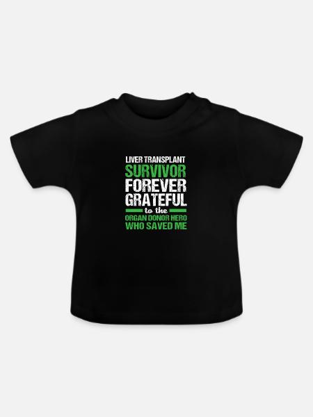Lebererkrankung - Baby Bio-T-Shirt mit Rundhals - Schwarz