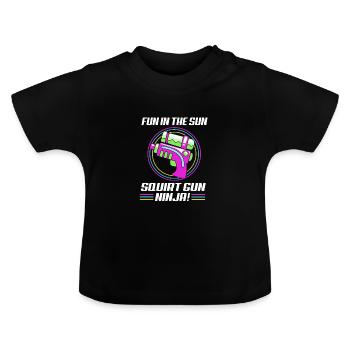 Pistolet à eau - T-shirt bio col rond Bébé - noir - Devant