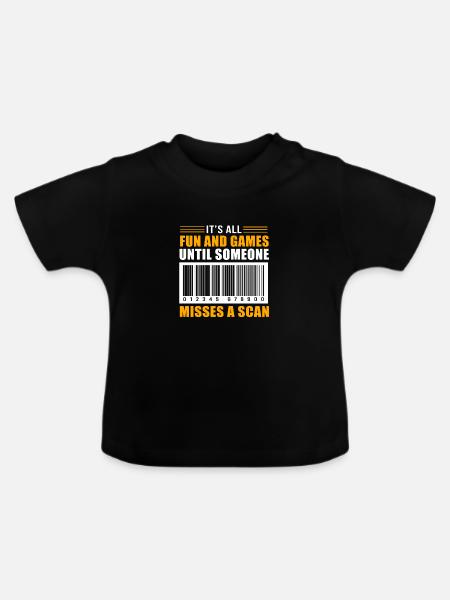 Postbote - Baby Bio-T-Shirt mit Rundhals - Schwarz
