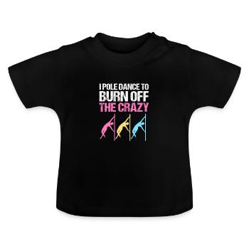 Pole Dance - T-shirt bio col rond Bébé - noir - Devant