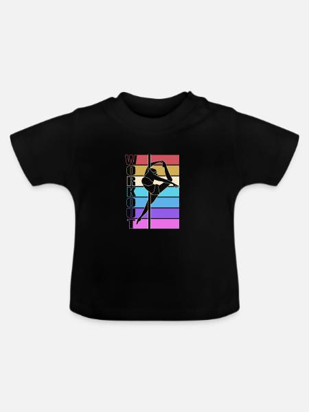 Pole Dance - Baby Bio-T-Shirt mit Rundhals - Schwarz