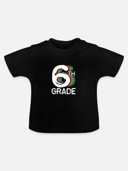 6. Klasse - Baby Bio-T-Shirt mit Rundhals - Schwarz
