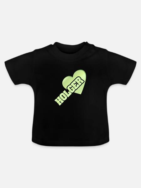 Gold Holger - Baby Bio-T-Shirt mit Rundhals - Schwarz