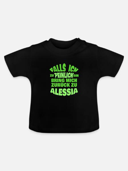Alessia - Baby Bio-T-Shirt mit Rundhals - Schwarz