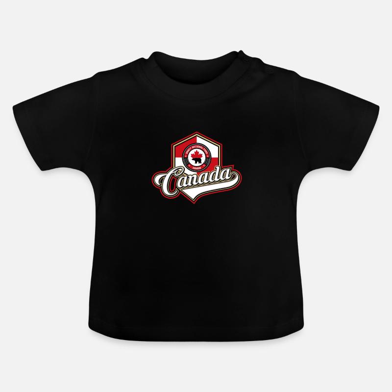 Canada - T-shirt bio col rond Bébé - noir