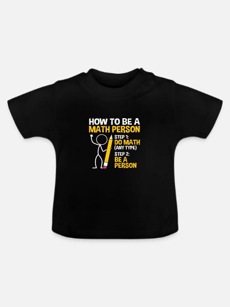 Mathematik - Baby Bio-T-Shirt mit Rundhals - Schwarz