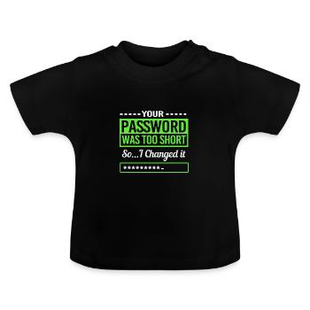 Cyber programmeur cybersécurité Hacker - T-shirt bio col rond Bébé - noir - Devant
