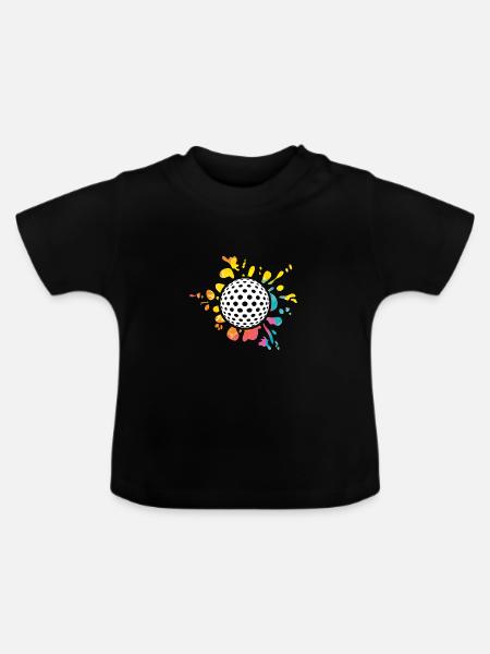 Golfspieler Golf - Baby Bio-T-Shirt mit Rundhals - Schwarz