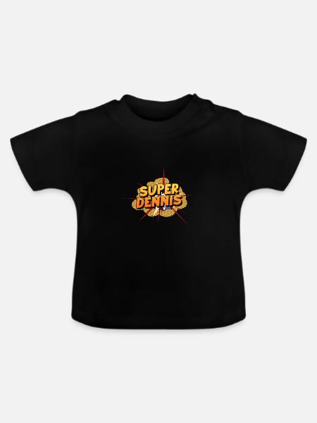 Dennis - Baby Bio-T-Shirt mit Rundhals - Schwarz