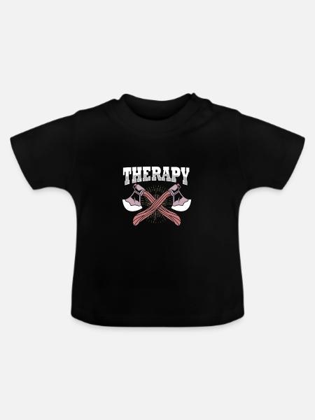 Axt - Baby Bio-T-Shirt mit Rundhals - Schwarz