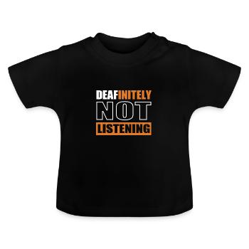 Gebärdensprache Gebärde ASL gehörlos - Baby Bio-T-Shirt mit Rundhals - Schwarz - Vorne