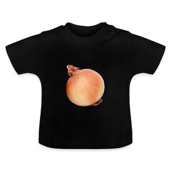 onion - Baby Organic T-Shirt with Round Neck - black - Front