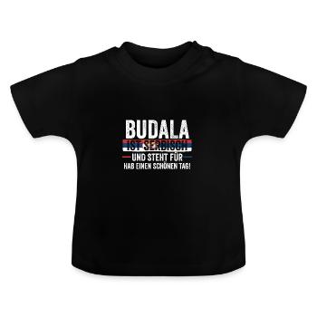 Serbian Serbian Serbia - Baby Organic T-Shirt with Round Neck - black - Front