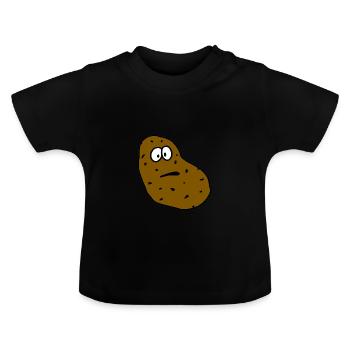 potato - Baby Organic T-Shirt with Round Neck - black - Front