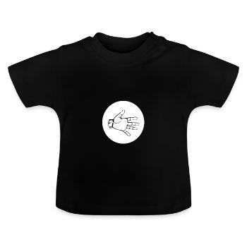 PAPIER (w) - Baby Bio-T-Shirt mit Rundhals - Schwarz - Vorne