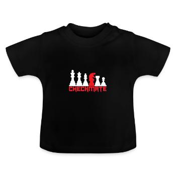 Échec mat - T-shirt bio col rond Bébé - noir - Devant