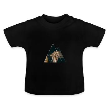 Lionceau dans le métro - T-shirt bio col rond Bébé - noir - Devant