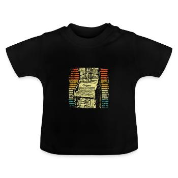 Organist organ - Baby Organic T-Shirt with Round Neck - black - Front