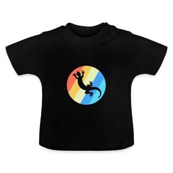 Lizard Lizard Lizard Gift - Baby Organic T-Shirt with Round Neck - black - Front